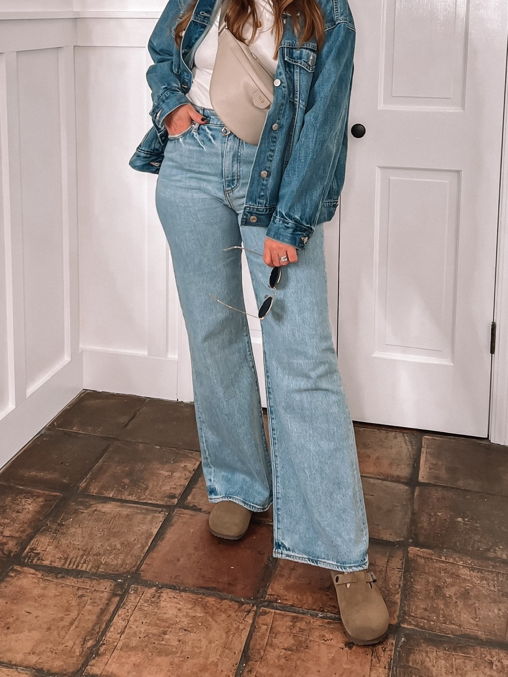 NWT LOFT Women's Wide Leg High Rise Light Blue Jeans, size 26